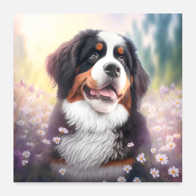 Berner Sennenhund Poster 60x60 cm