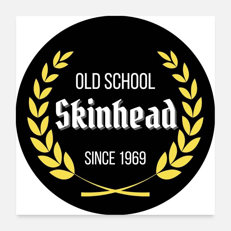 Old Union Skinhead seit 1969 Poster 60x60 cm