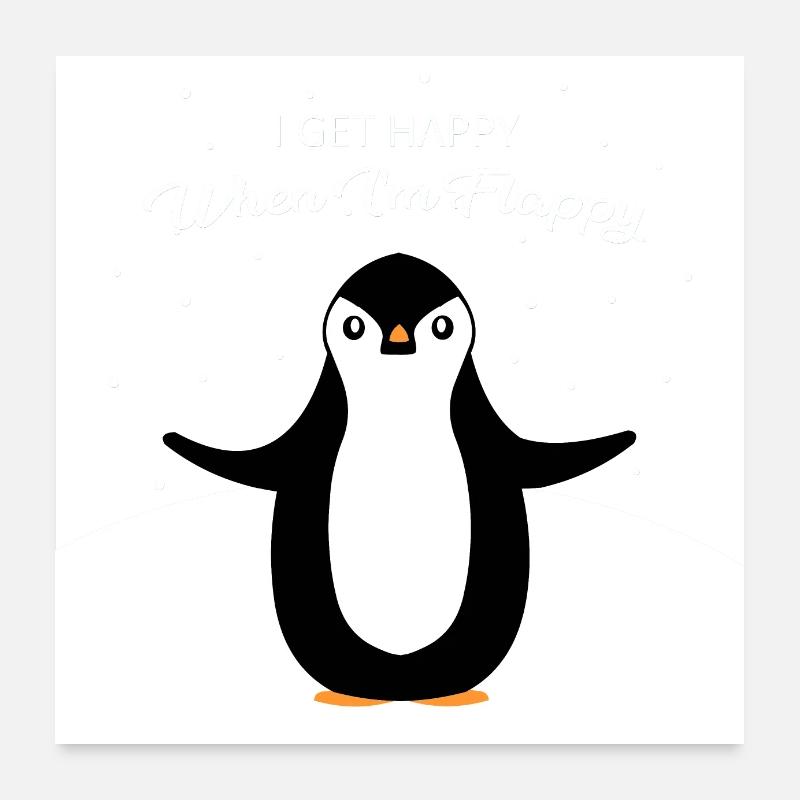 Ich bin glücklich, wenn ich schlaff bin Poster 60x60 cm