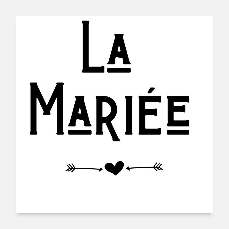 La mariée Poster 60 x 60 cm