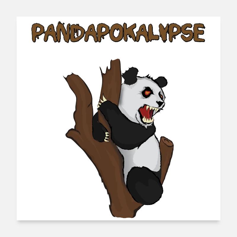 Pandapokalypse Poster 60x60 cm