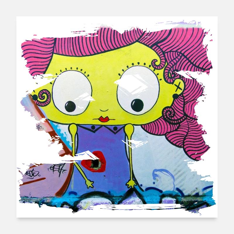 Graffiti-Stil Splash Hip Hop Farben Maler Farbe Poster 60x60 cm