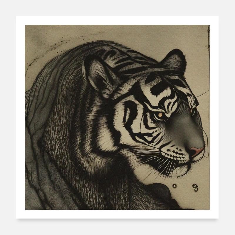 Tiger Poster 60x60 cm