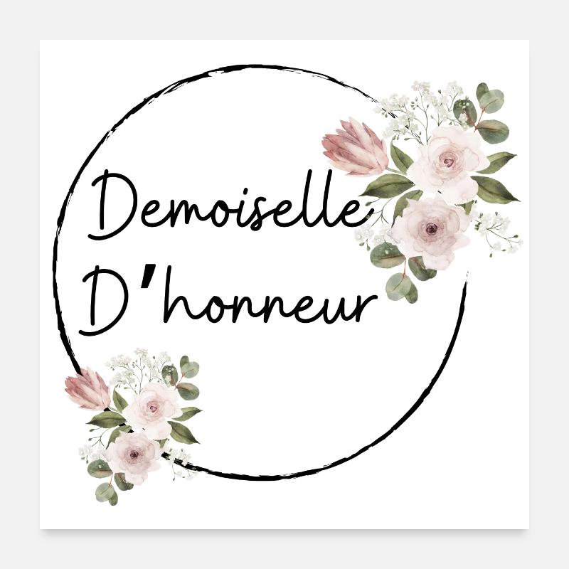 Demoiselle d'honneur Poster 60 x 60 cm