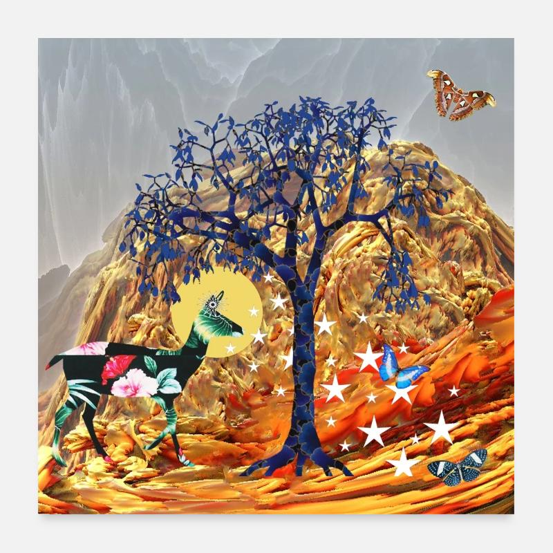 Magischer Baum Poster 60x60 cm