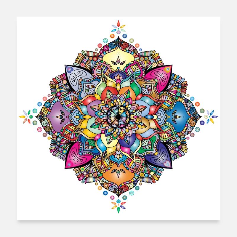 Beau motif - Poster 60 x 60 cm - blanc