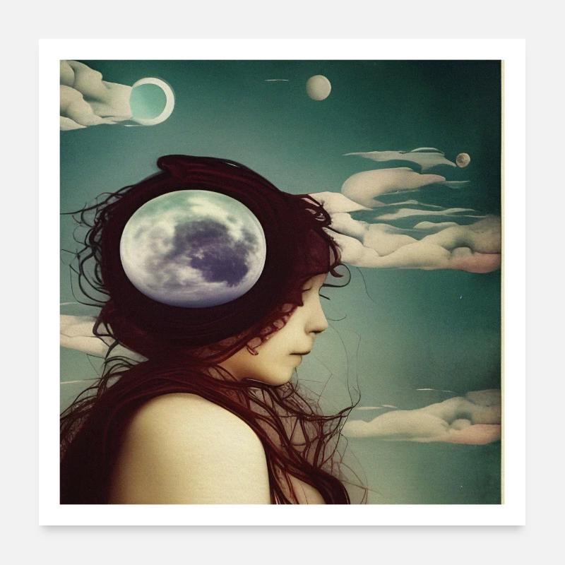 mind - Poster 60 x 60 cm - blanc