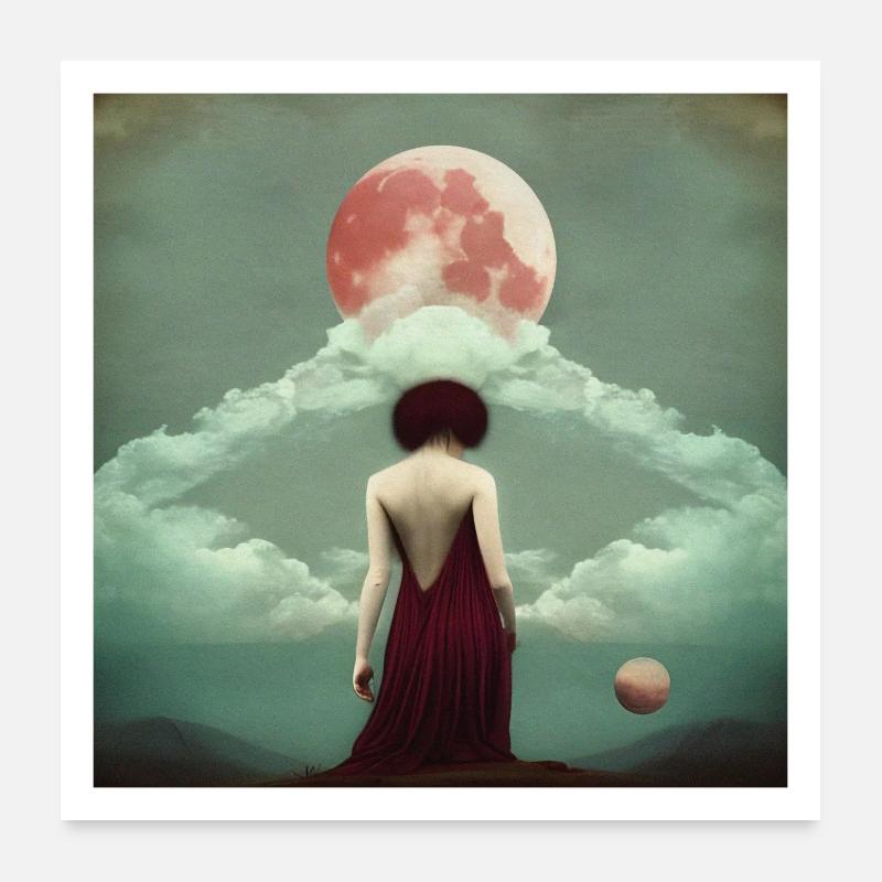 Ciel - Poster 60 x 60 cm - blanc