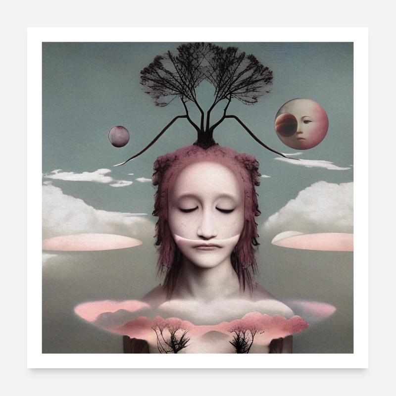 Justicia - Poster 60x60 cm - Weiß