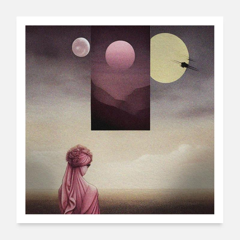 dune - Poster 60x60 cm - Weiß