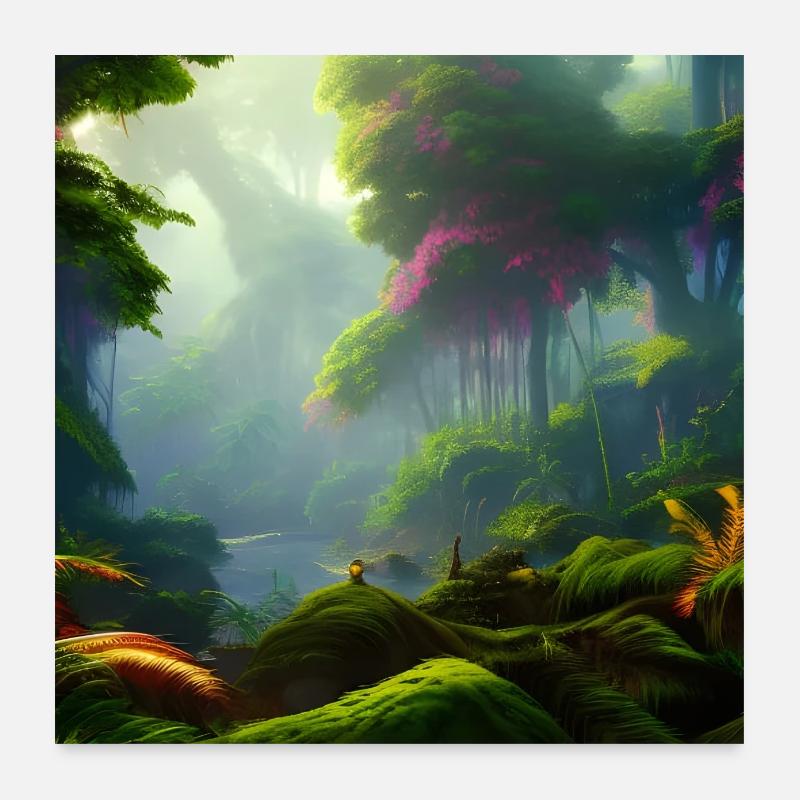 Tropical Forest 01 Poster 24" x 24" (60x60 cm)