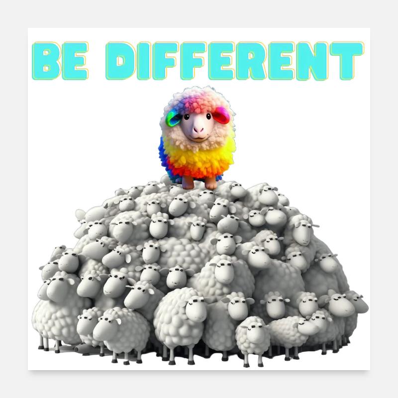 be different Poster 24" x 24" (60x60 cm)