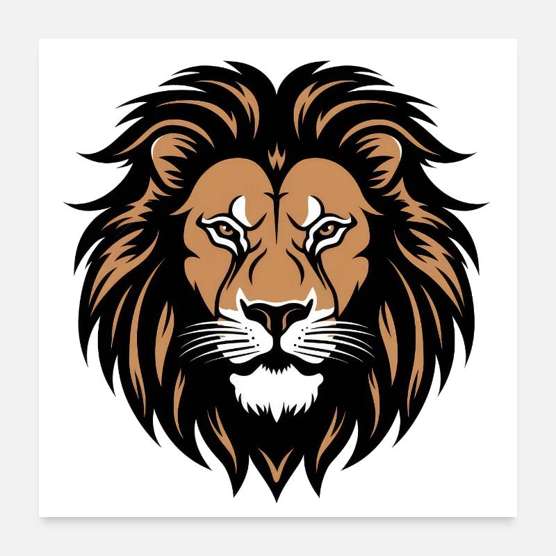 Löwe Poster 60x60 cm