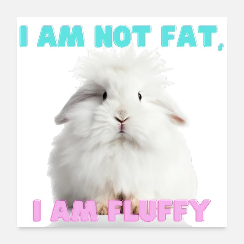 I am not fat Poster 24" x 24" (60x60 cm)
