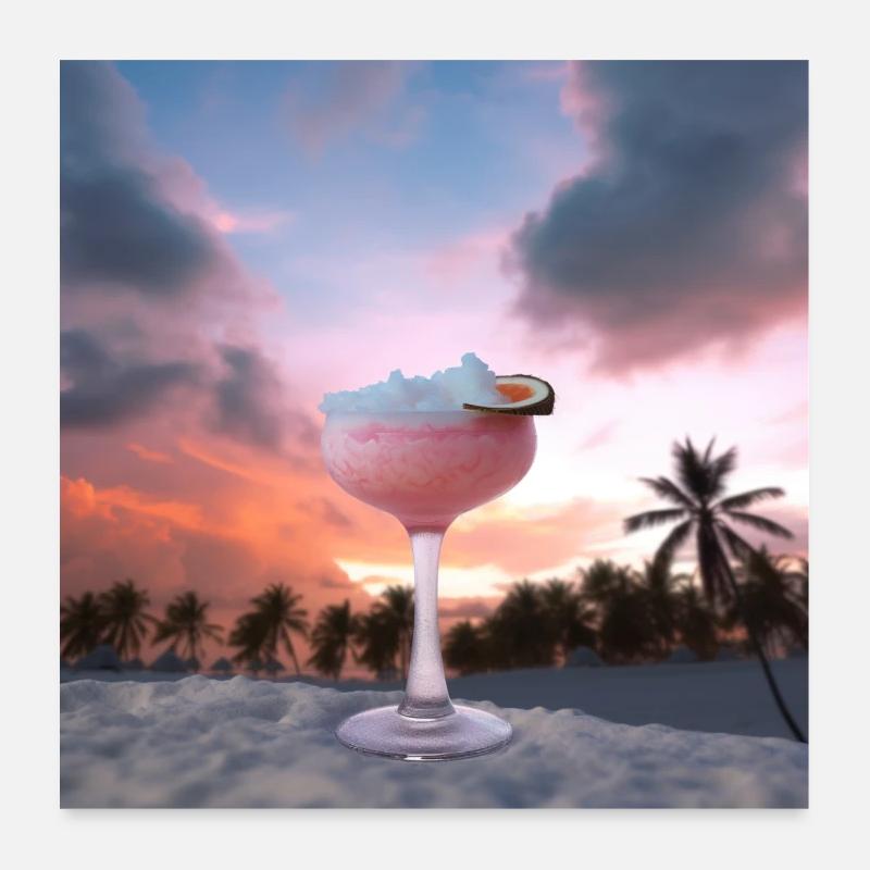 Cocktail 1 Cadeau Poster 60 x 60 cm
