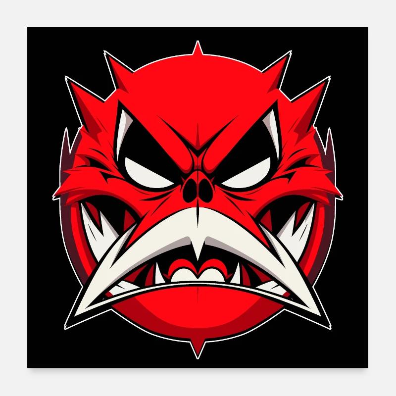 Abstract Evil Face Poster 24" x 24" (60x60 cm)