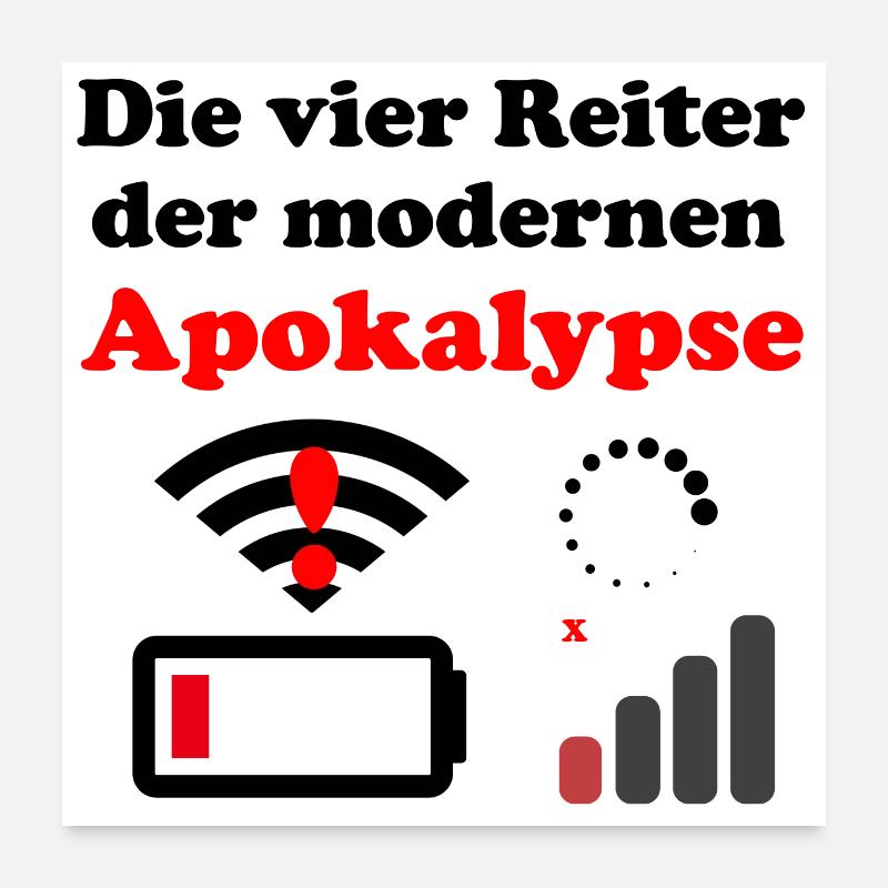 Die vier Reiter der modernen Apokalypse Poster 60x60 cm