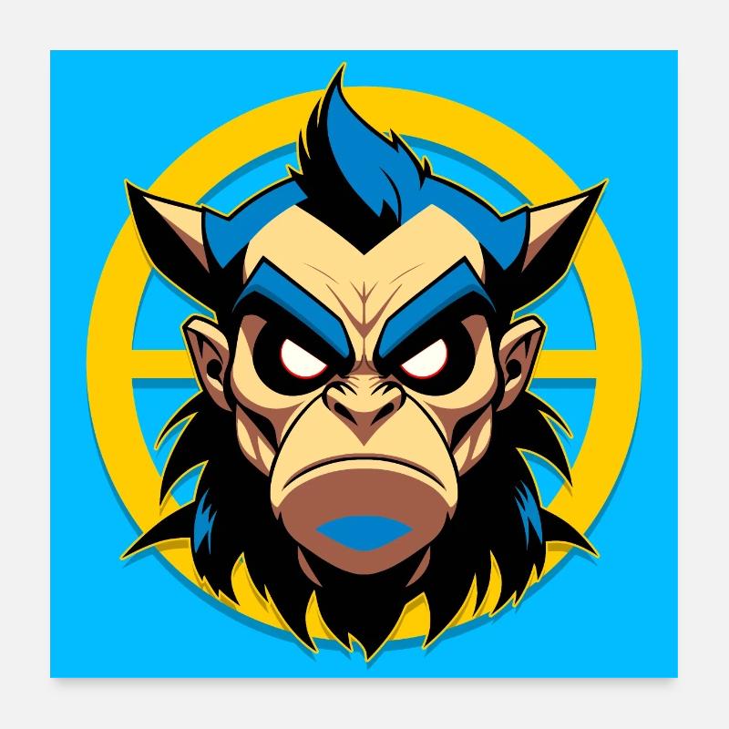 Evil man with horns Poster 24" x 24" (60x60 cm)