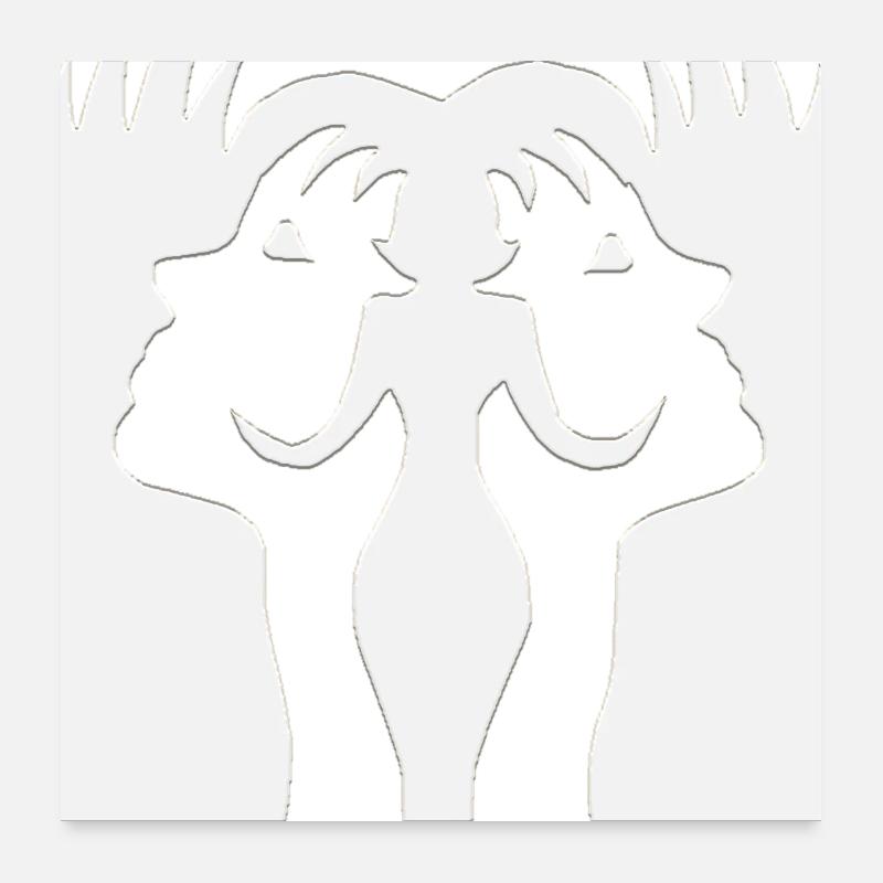 Illusion d’optique art psychédéliques formes rétro Poster 60 x 60 cm