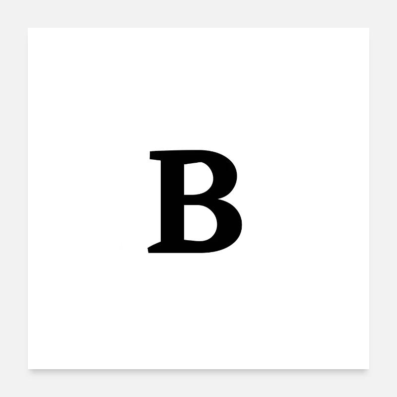 Lettre b étoile Poster 60 x 60 cm