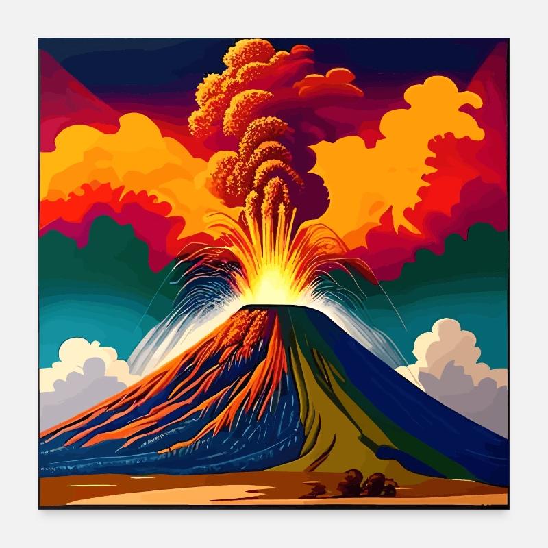 Volcano Poster 60 x 60 cm