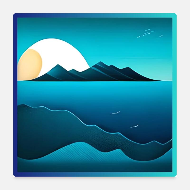 La mer tranquille Poster 60 x 60 cm