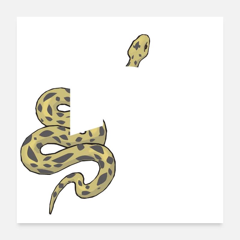 Letter b snake Poster 24" x 24" (60x60 cm)
