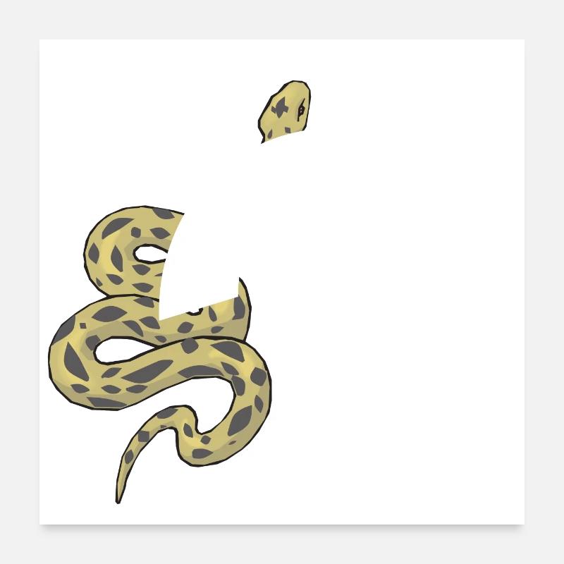 Lettre g serpent Poster 60 x 60 cm