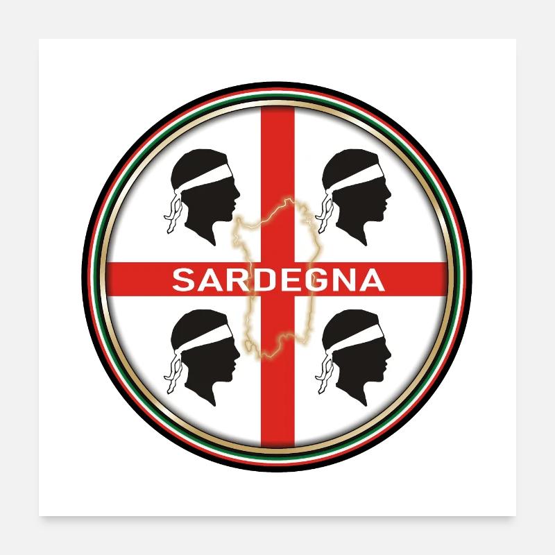 Sardinia emblem Poster 24" x 24" (60x60 cm)
