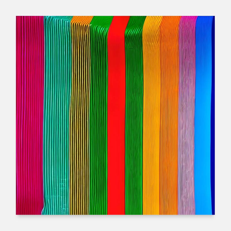 vertical thick strips of crazy colours Poster 24" x 24" (60x60 cm)