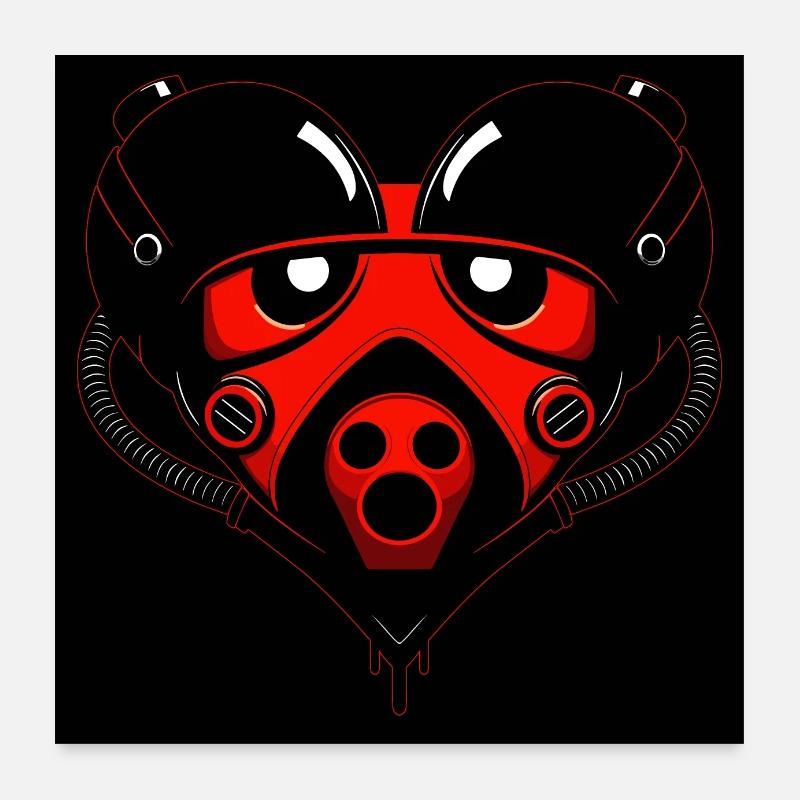 Cœur de robot Poster 60 x 60 cm
