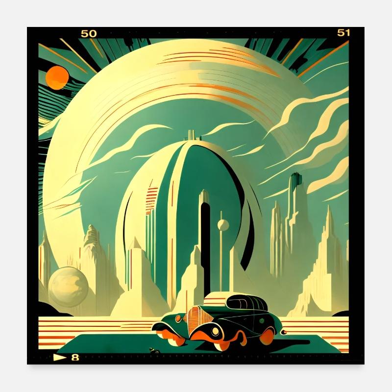 Nostalgic future Poster 24" x 24" (60x60 cm)