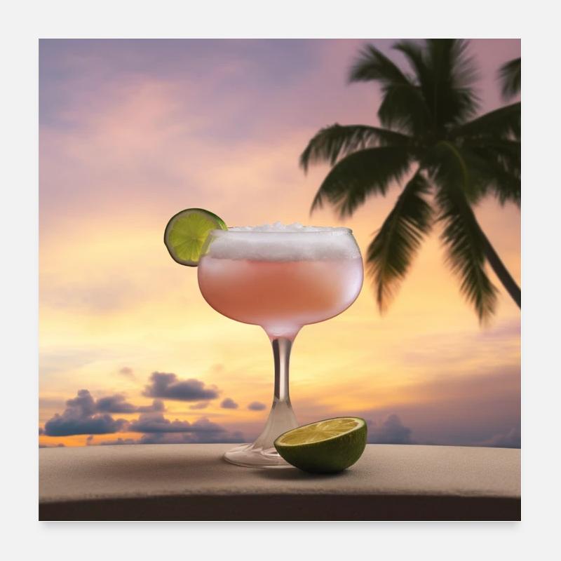 Cocktail 2 Cadeau Poster 60 x 60 cm