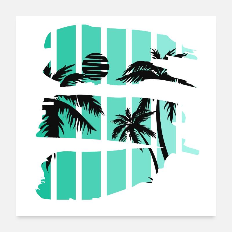 Coucher de soleil Poster 60 x 60 cm