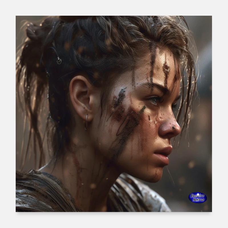 Valkyrie A2 - Poster 60 x 60 cm - blanc