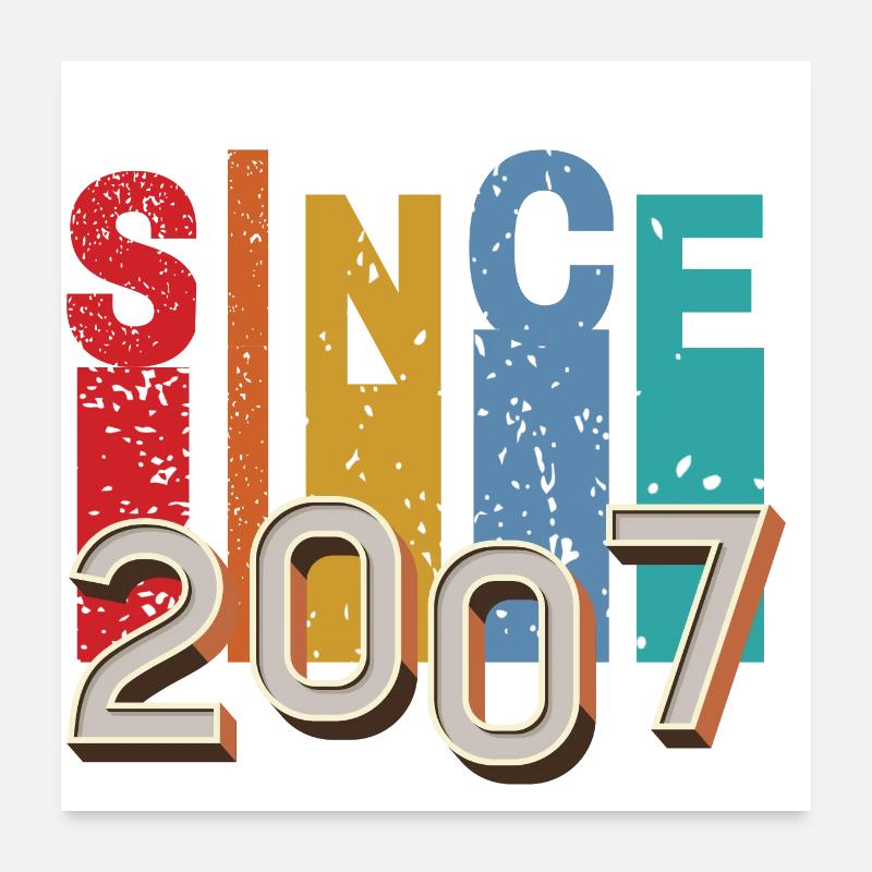 Since 2007 retro Poster 60 x 60 cm