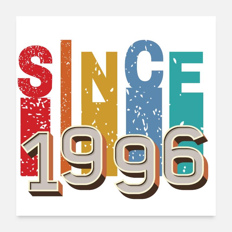 Since 1996 retro Poster 60 x 60 cm