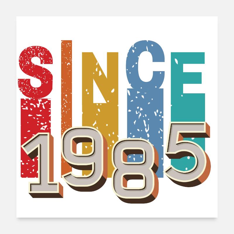 Seit 1985 retro Poster 60x60 cm