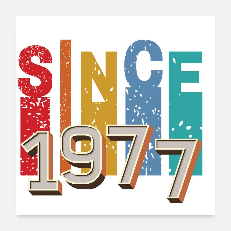 Seit 1977 retro Poster 60x60 cm