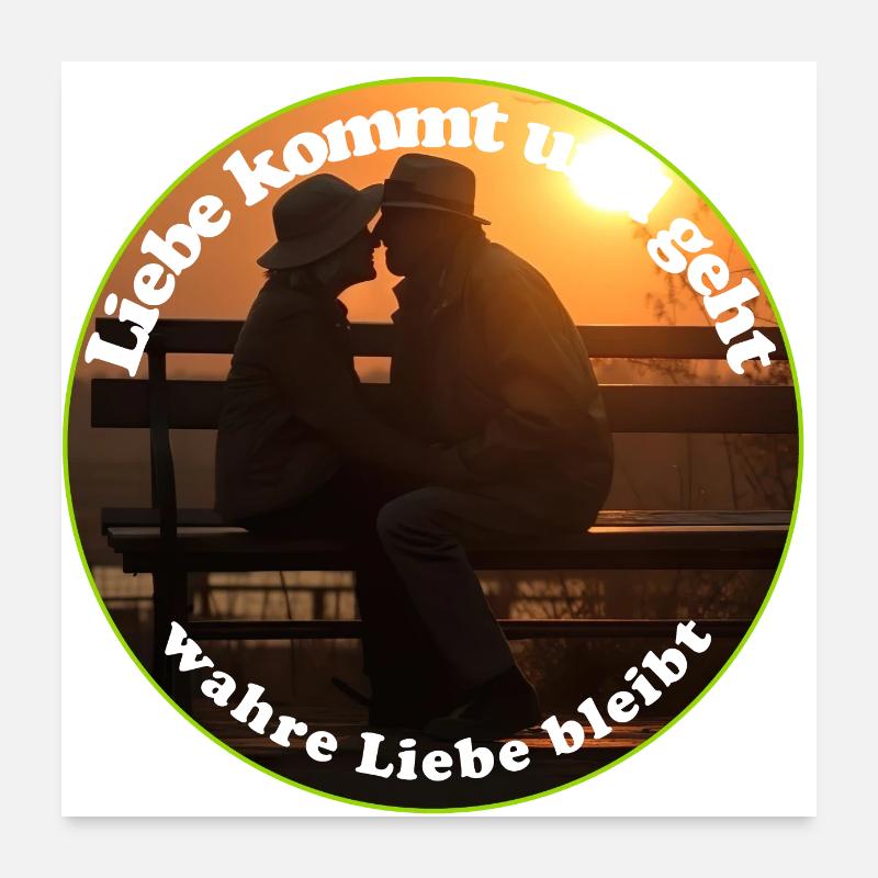 Liebe basiert auf Respekt und Vertrauen Poster 60x60 cm