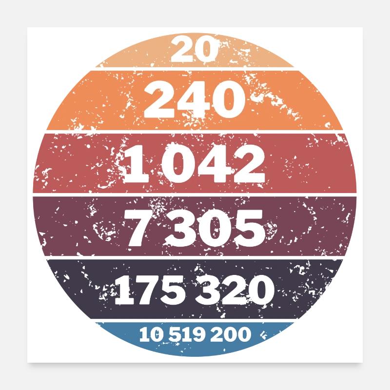 20 ANS - vintage Poster 60 x 60 cm