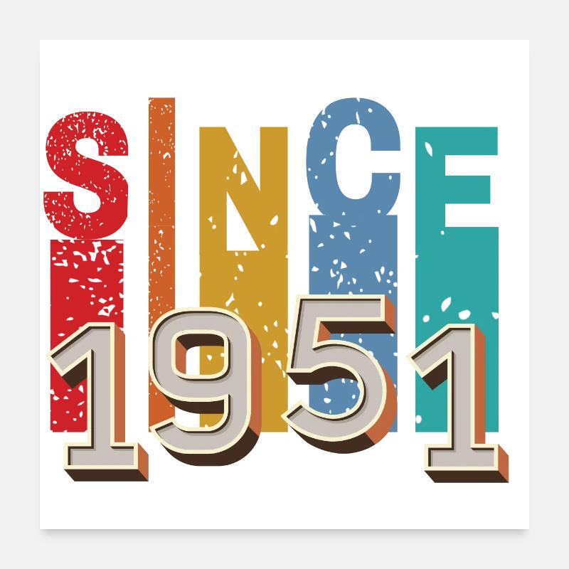 Seit 1951 retro Poster 60x60 cm