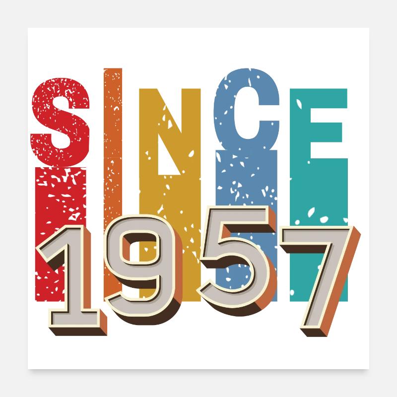 Since 1957 retro Poster 24" x 24" (60x60 cm)