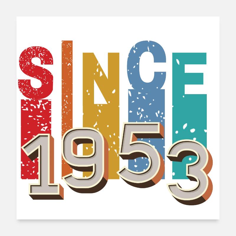 Seit 1953 retro Poster 60x60 cm