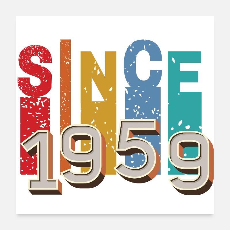 Seit 1959 retro Poster 60x60 cm