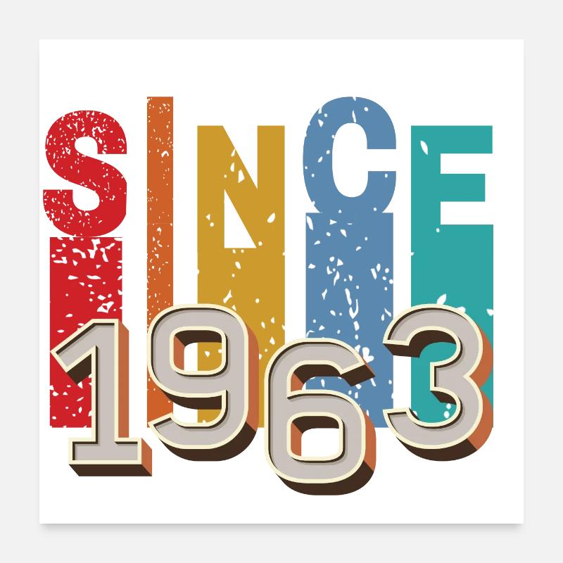 Seit 1960 retro Poster 60x60 cm