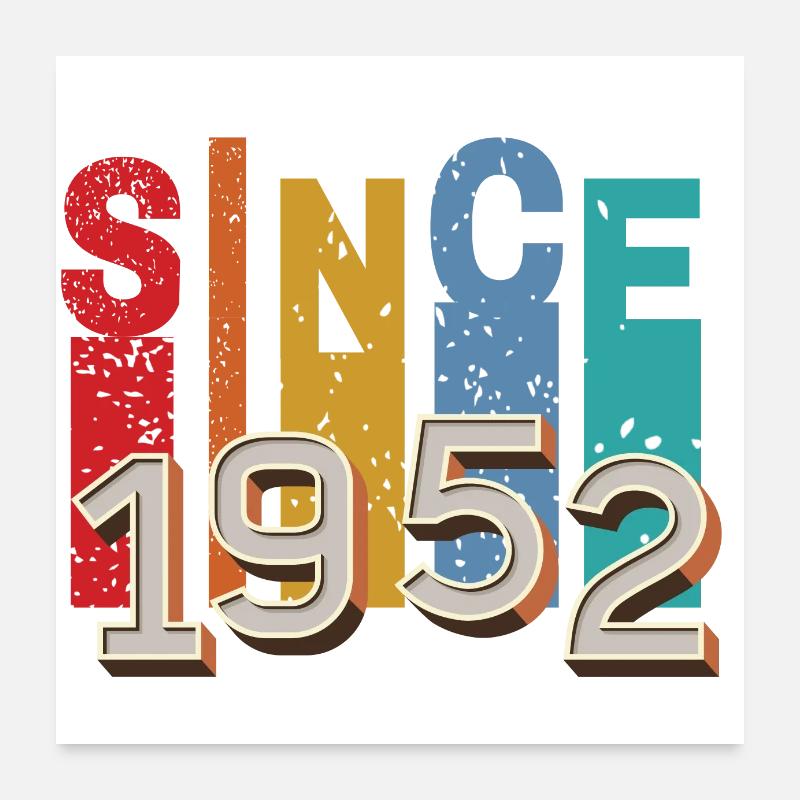 Seit 1952 retro Poster 60x60 cm