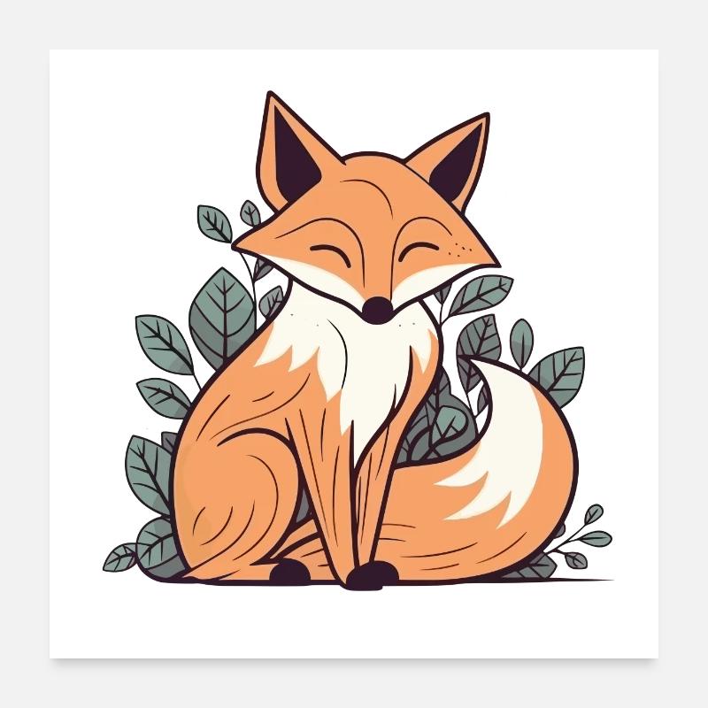 Fuchs Poster 60x60 cm