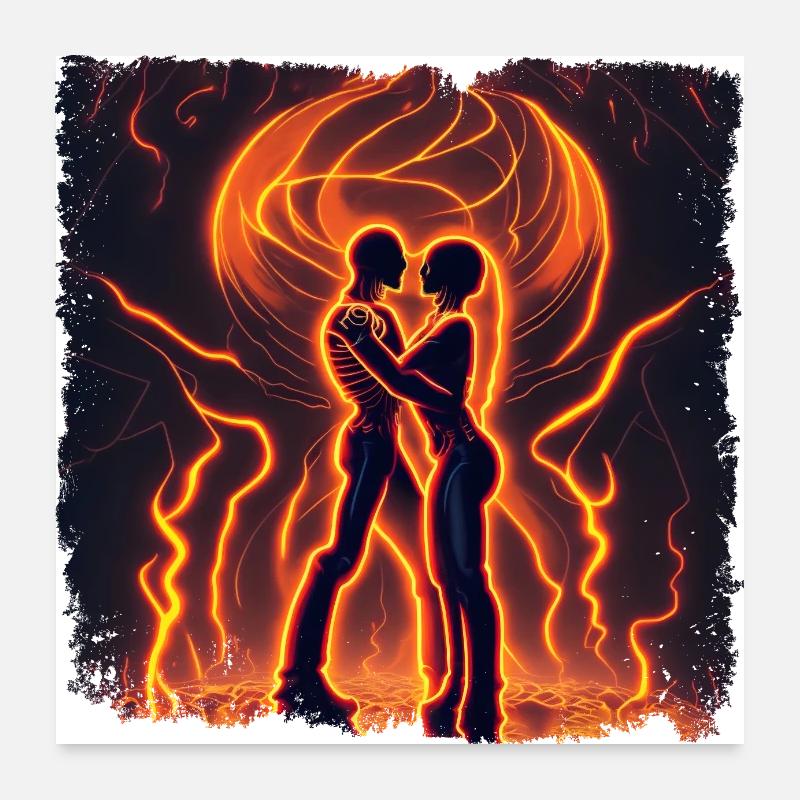 Nuklearer Kuss 2 Poster 60x60 cm