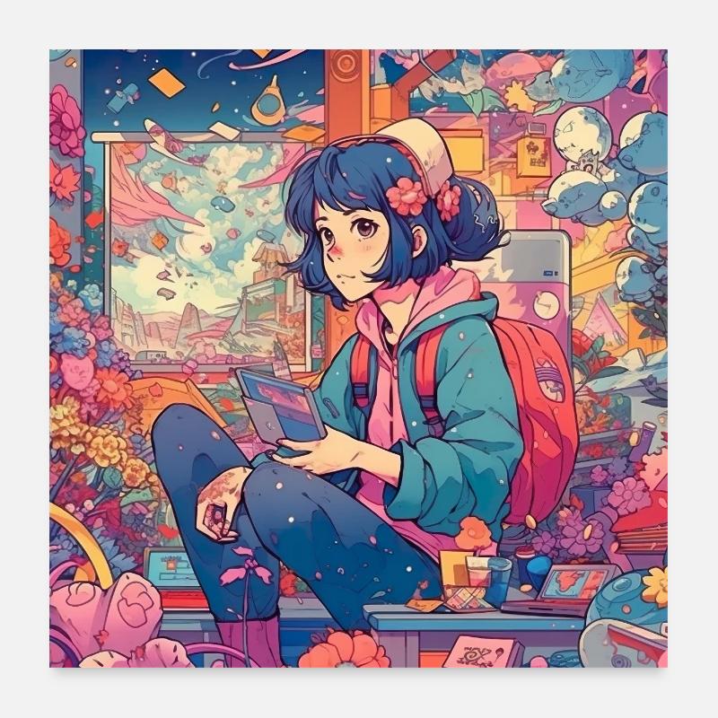 Anime Girl #2 Poster 60x60 cm